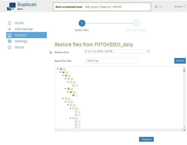 Restore search results in foldernodes without foldernames displayed