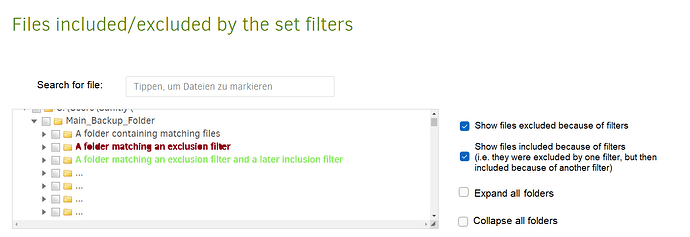 test filters