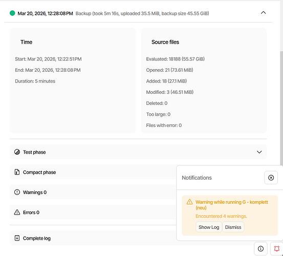 Mismatch between alert and log
